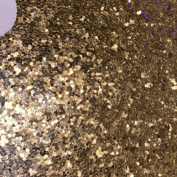 Sparkle ✨ gold glitter wall hanging canvas 1’ x 2’​ - Picture 5 of 14